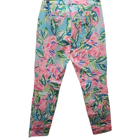 Lilly Pulitzer Kelly High Rise Skinny Ankle Pant Multicolor Totally Blossom Wome - Picture 3 of 16